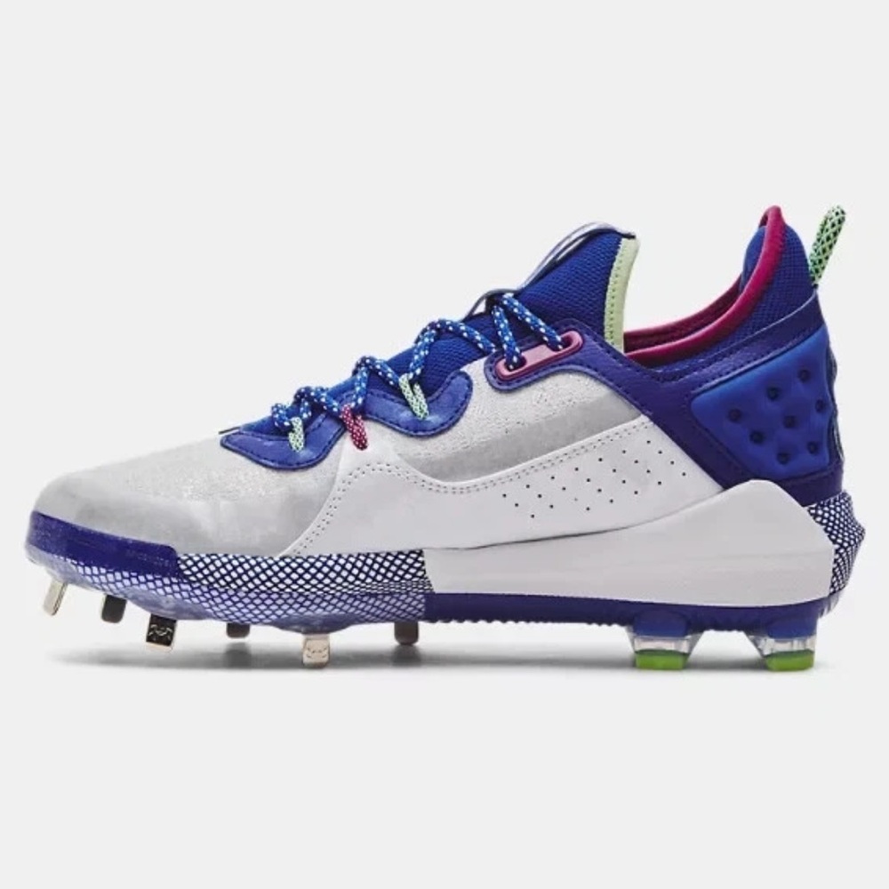 Under Armour Harper 8 Low ST Baseball Cleats ‘White Royal’ 3026588-104/ SZ  13 - Picture 2 of 13